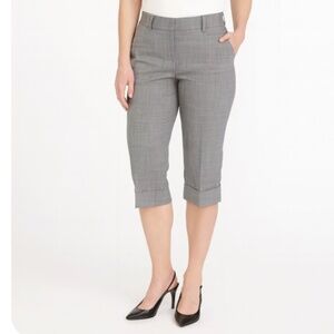 EXPRESS Editor Capri Grey Cuffed Trousers Size 0